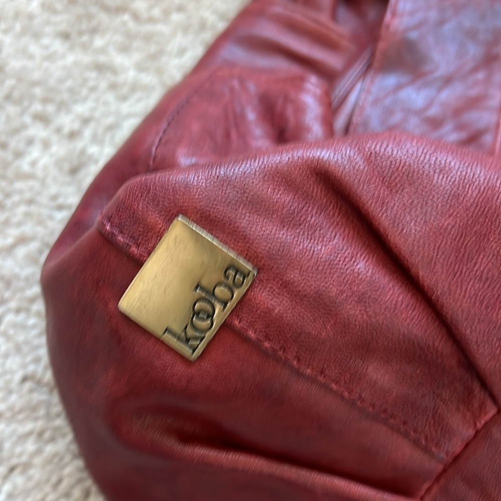Kooba Red boho Leather shoulder purse - Picture 4 of 8